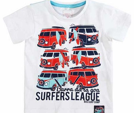 name it Mini Boys White Graphic T-Shirt - 12-18