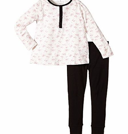 Name It  Girls Vitorina Kids Nightset Floral Pyjama Set, Multicoloured (Cloud Dancer), 8 Years (Manufacturer size: 128)