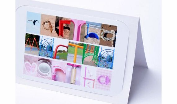 Girls Personalised Cards 7x5 Photo Greeting Card (L-M names) with FREE delivery (MARTHA)