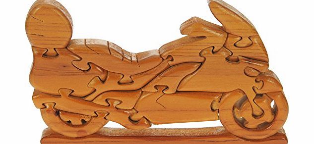 Namesakes Sports Motorbike 3-D Wooden Puzzle : Fun Brain Teaser : Handcrafted Wood : Top Novelty Christmas Gift Idea! Great Xmas Present For Biker Men, Women Bikers amp; Bike Enthusiasts!