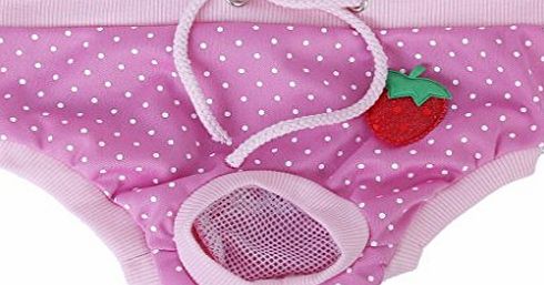Namsan Puppy Doggie Diaper Physiological Panty Pantie for Girl Dogs-Pink -Extra Large Waist 17-21inch
