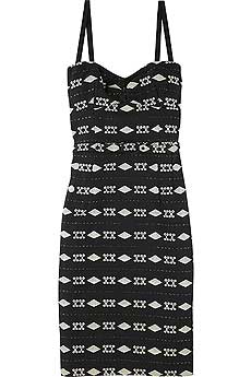 Nanette Lepore Record Spinning fitted dress