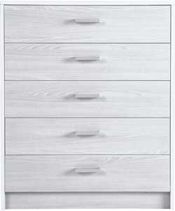 Napoli 5 Drawer Chest - White