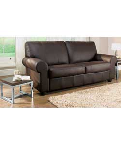Napoli Large Leather Sofa - Chocolate