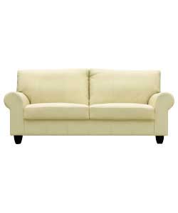 Napoli Large Leather Sofa - Cream