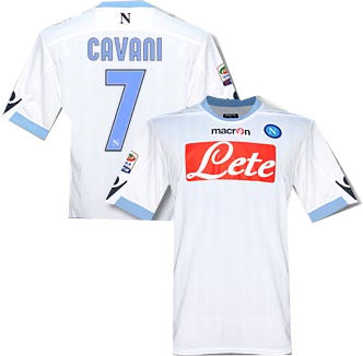 Macron 2010-11 Napoli Macron Away Shirt (Cavani 7)
