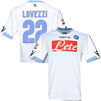 Macron 2010-11 Napoli Macron Away Shirt (Lavezzi 22)