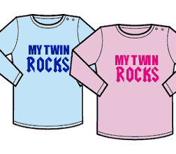 My Twin Rocks Funky Baby T-shirt by