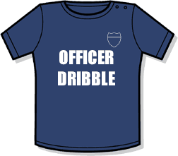 Nappy Head Officer Dribble slogan baby t-shirt by Nappy