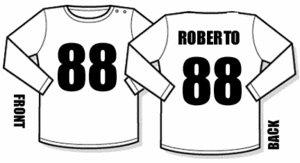 Nappy Head Personalised Baby T-shirt in the style of a