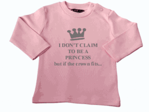 Nappy Head Princess Slogan Baby T-shirt by Nappy Head Funky