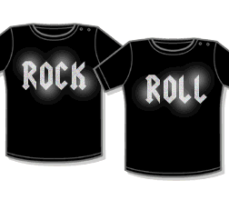 Nappy Head Rock n Roll Twins Slogan T-shirts by Nappy Head