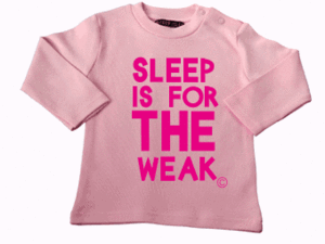 Nappy Head Sleep is for the weak Slogan Baby T-shirt by