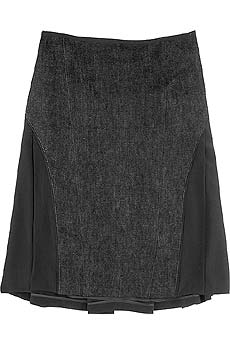 Narciso Rodriguez Silk and cotton panel skirt