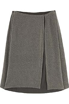 Narciso Rodriguez Silk and wool layered skirt