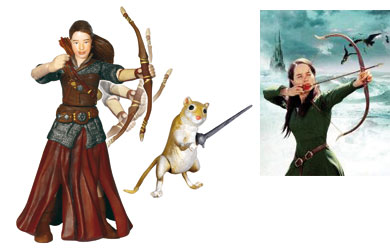 narnia Prince Caspian 10cm figure - Susan and Reepicheep