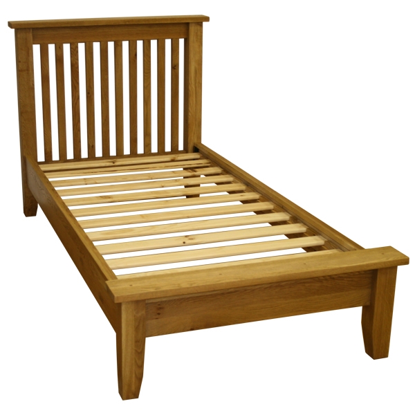 Solid Oak Double Bed Low End