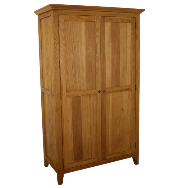 natasha Solid Oak Double Full Hanging Wardrobe