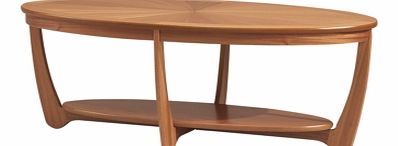 Nathan Shades Sunburst Top Oval Coffee Table