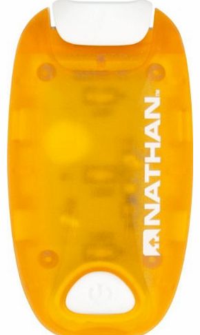 StrobeLight : Clip on : lightweight : water resistant : LED light - Nathan Orange/White - 5071NO