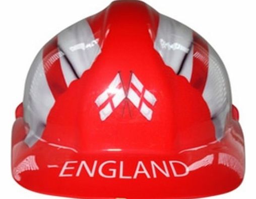 National Flags Hard Hats-England (White on Red