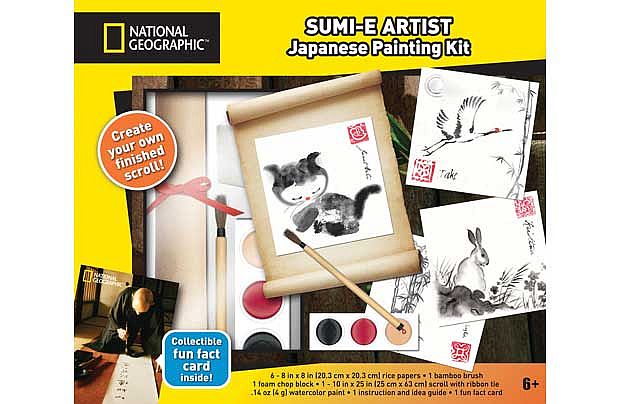 National Geographic BLUW Sumi-E Artist Japanese Painting Kit