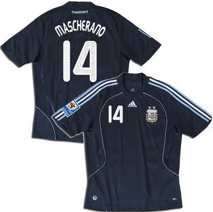 National teams Adidas 08-09 Argentina away (Mascherano 14)