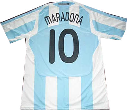 Adidas 08-09 Argentina home (Maradona 10)