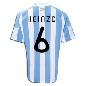 National teams Adidas 2010-11 Argentina World Cup Home (Heinze 6)
