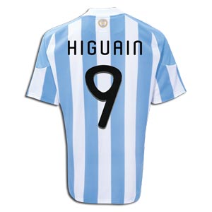 National teams Adidas 2010-11 Argentina World Cup Home (Higuain 9)