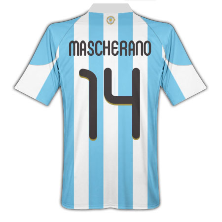 National teams Adidas 2010-11 Argentina World Cup Home (Mascherano 14)