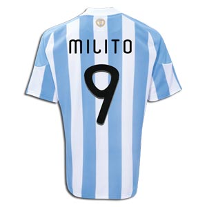 National teams Adidas 2010-11 Argentina World Cup Home (Milito 9)