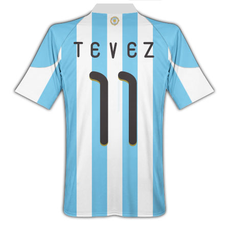 National teams Adidas 2010-11 Argentina World Cup Home (Tevez 11)