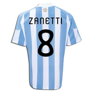 National teams Adidas 2010-11 Argentina World Cup Home (Zanetti 8)