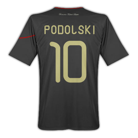 Adidas 2010-11 Germany World Cup Away Shirt (Podolski 10)