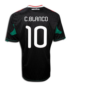 Adidas 2010-11 Mexico World Cup away (C.Blanco 10)