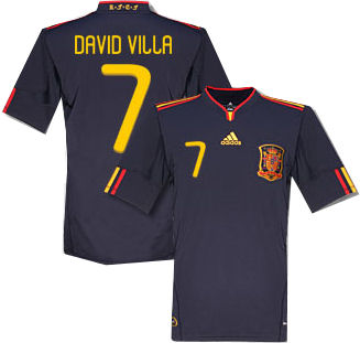 Adidas 2010-11 Spain World Cup Away (David Villa 7)