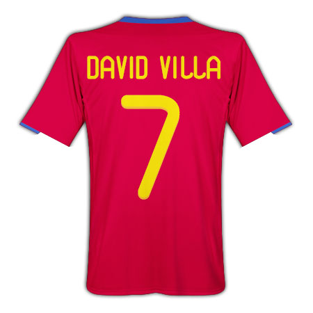 Adidas 2010-11 Spain World Cup home (David Villa 7)