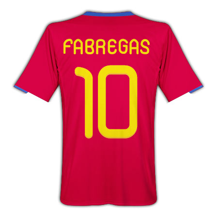 National teams Adidas 2010-11 Spain World Cup home (Fabregas 10)