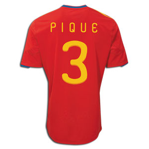 Adidas 2010-11 Spain World Cup home (Pique 3)