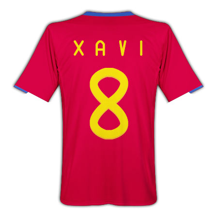 Adidas 2010-11 Spain World Cup home (Xavi 8)