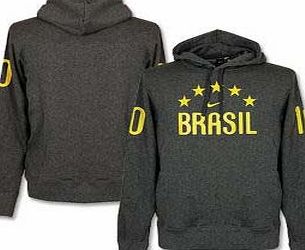 Nike 2010-11 Brazil Nike Hooded Top (Grey)