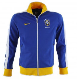 National teams Nike 2010-11 Brazil Nike N98 Track Jacket (Blue)