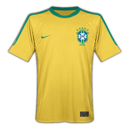 Nike 2010-11 Brazil Nike World Cup Home Shirt (Kids)