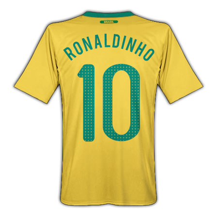 National teams Nike 2010-11 Brazil World Cup Home (Ronaldinho 10)