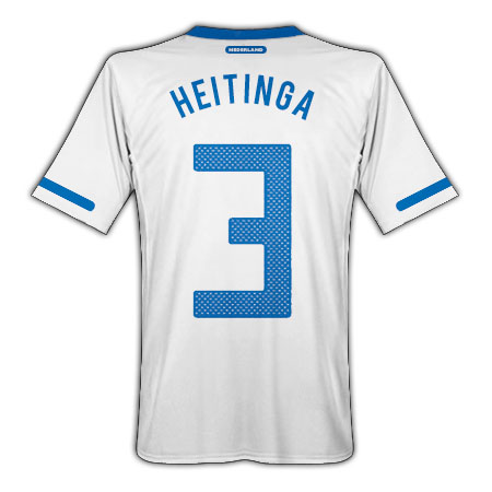 Nike 2010-11 Holland World Cup Away (Heitinga 3)
