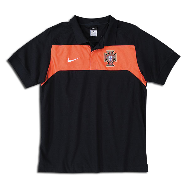 National teams Nike 2010-11 Portugal Nike Travel Polo Shirt (Black)
