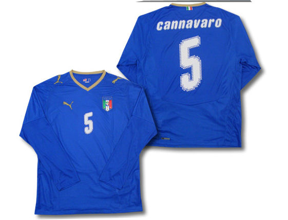Puma 08-09 Italy L/S home (Cannavaro 5)