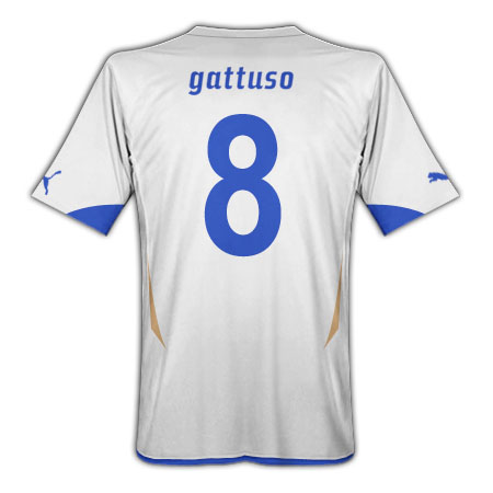 Puma 2010-11 Italy World Cup Away (Gattuso 8)