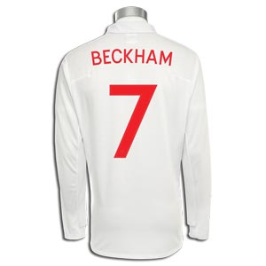National teams Umbro 09-10 England World Cup L/S home (Beckham 7)